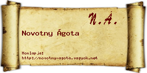 Novotny Ágota névjegykártya